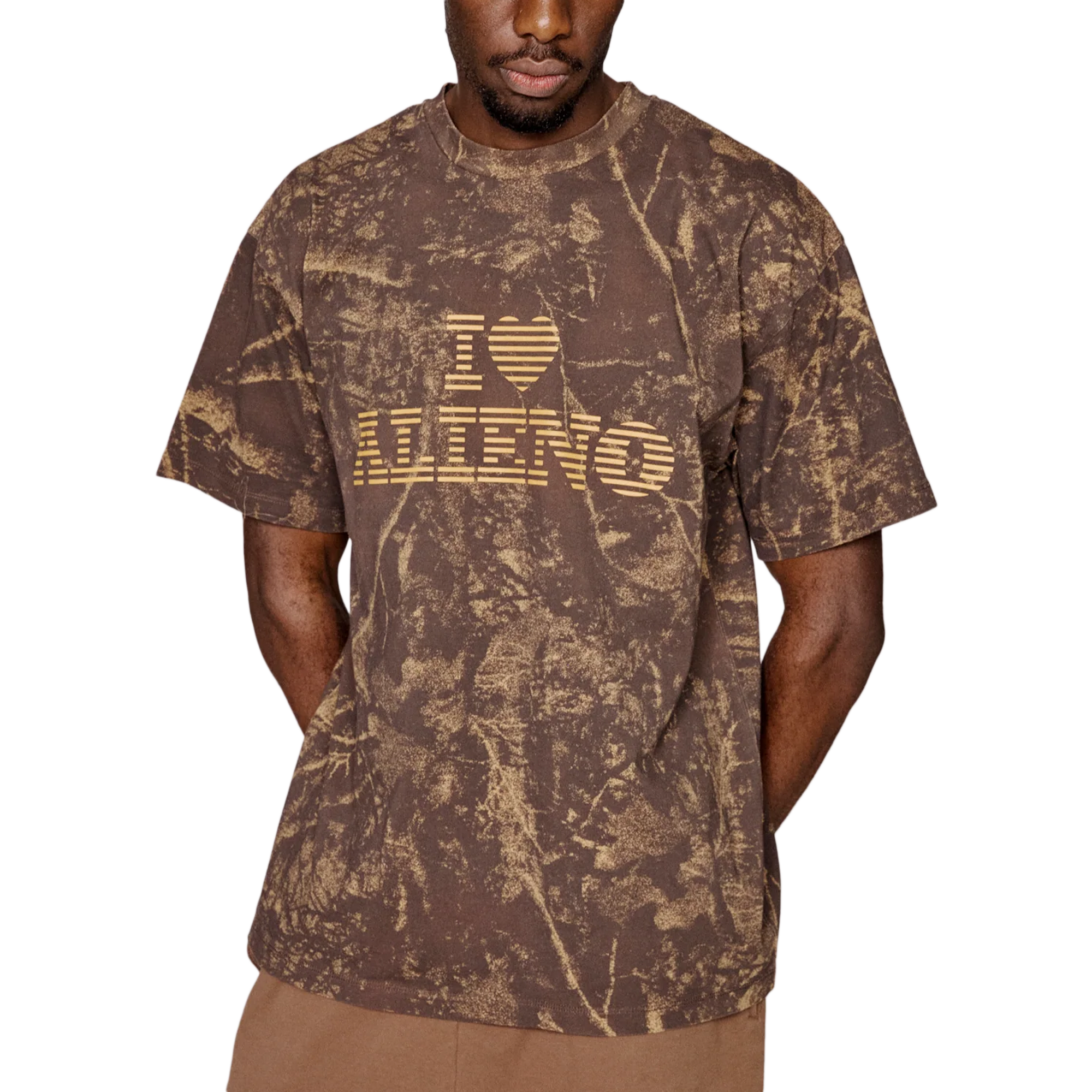No Problemo I Love Alieno Camo Short Sleeve T-Shirt Multi
