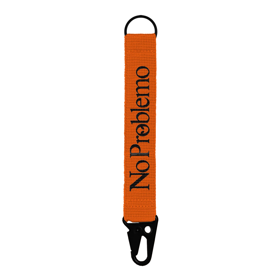 No Problemo Mini Problemo Carabiner Keychain Orange