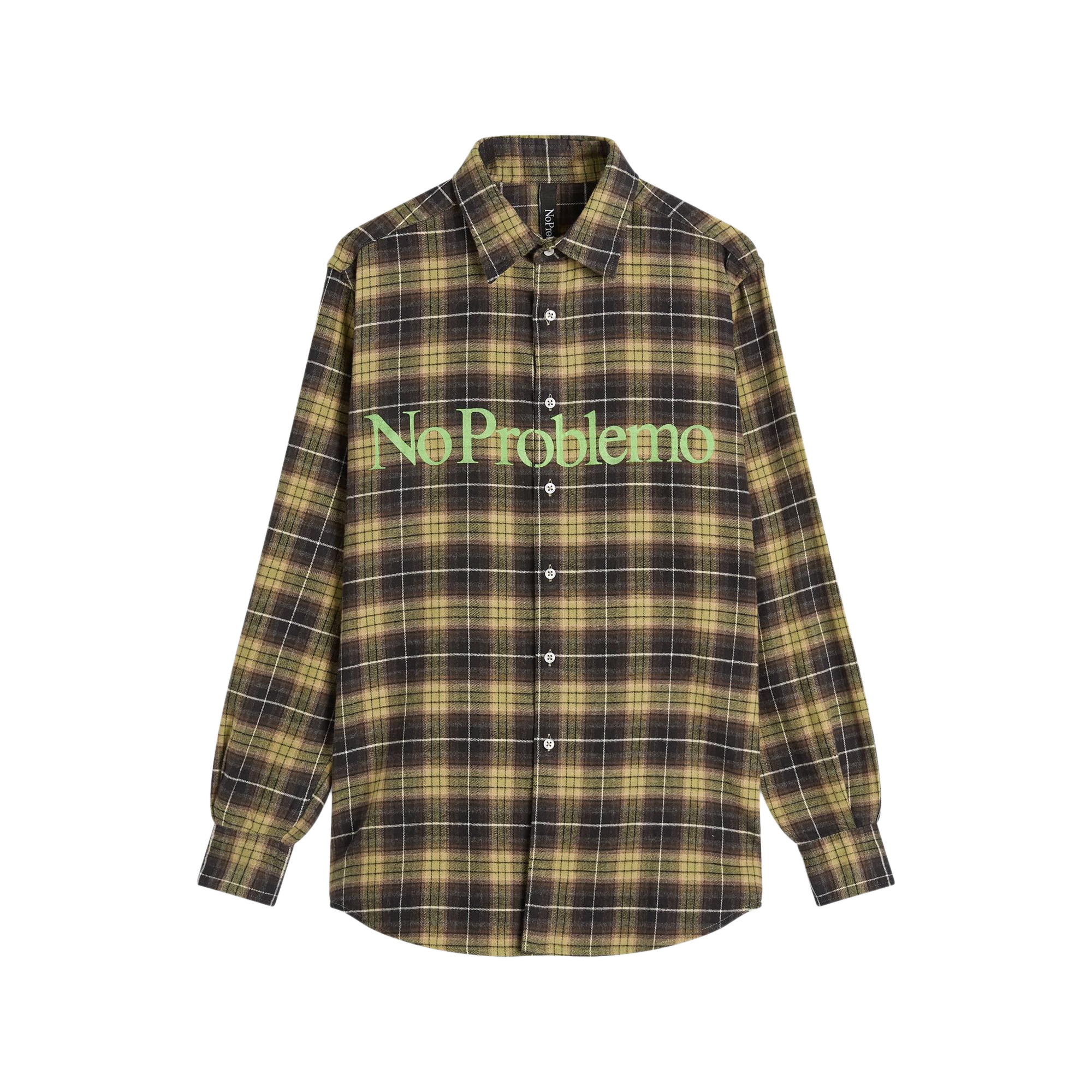 No Problemo Plaid Shirt Green