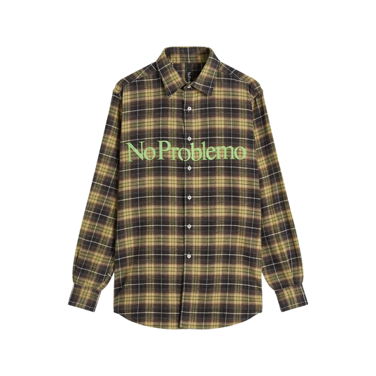 No Problemo Plaid Shirt Green