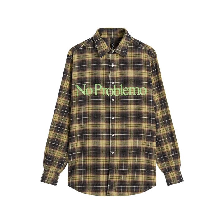 No Problemo Plaid Shirt Green