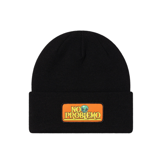 No Problemo Sticker Beanie Black