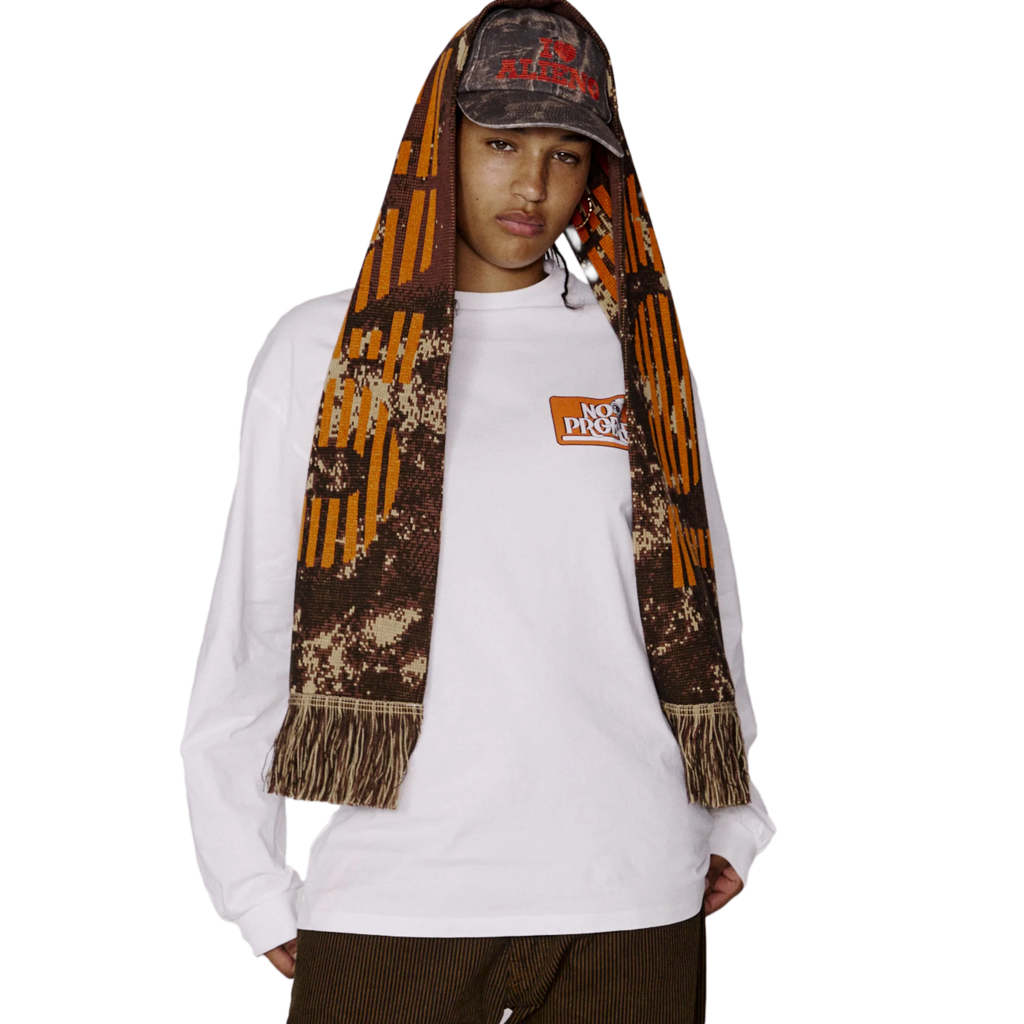 No Problemo Stickers Long Sleeve T-Shirt White