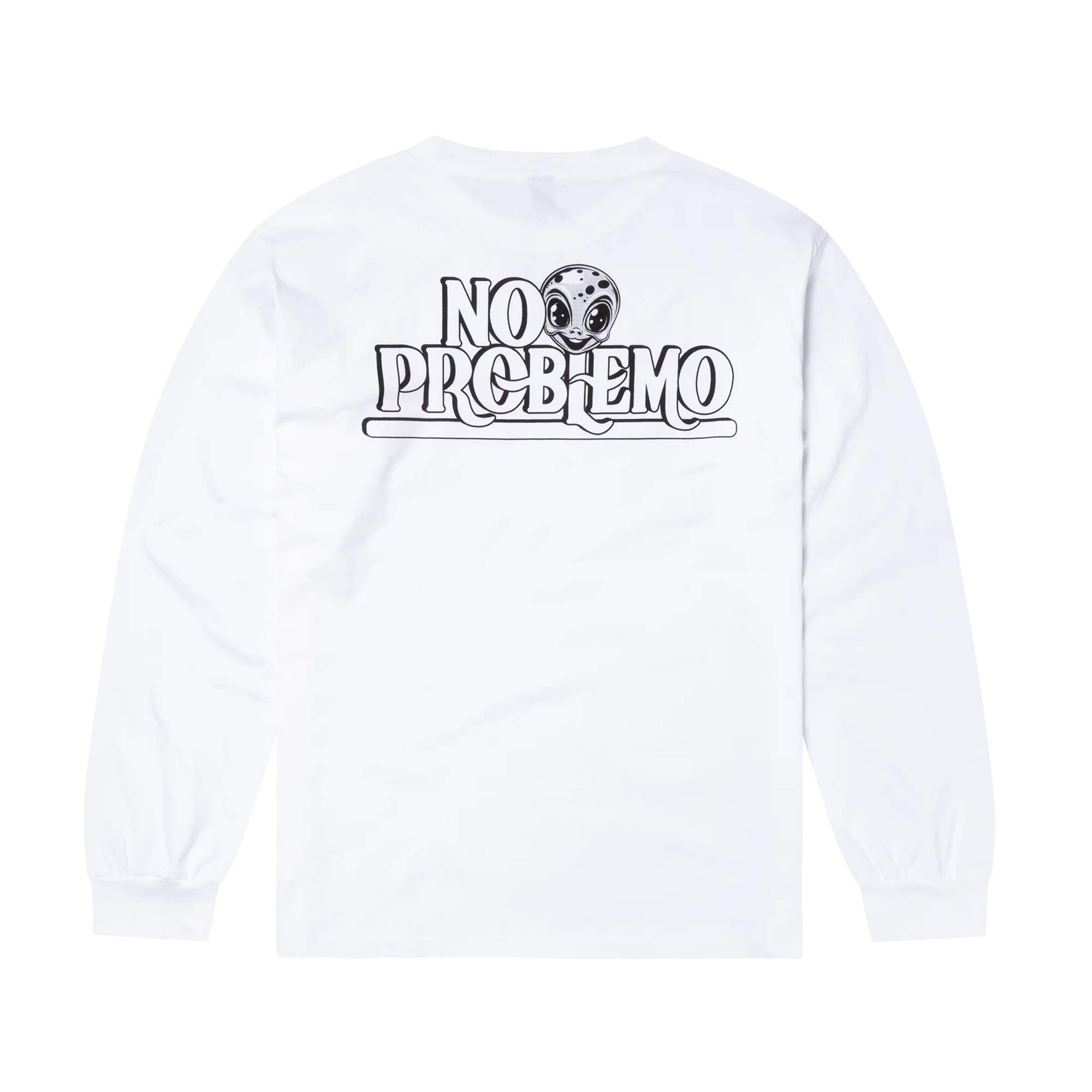 No Problemo Stickers Long Sleeve T-Shirt White