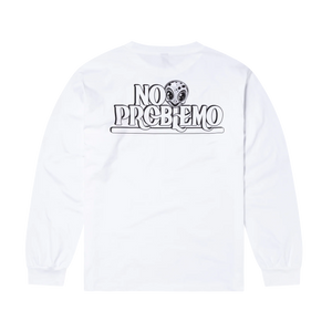 No Problemo Stickers Long Sleeve T-Shirt White