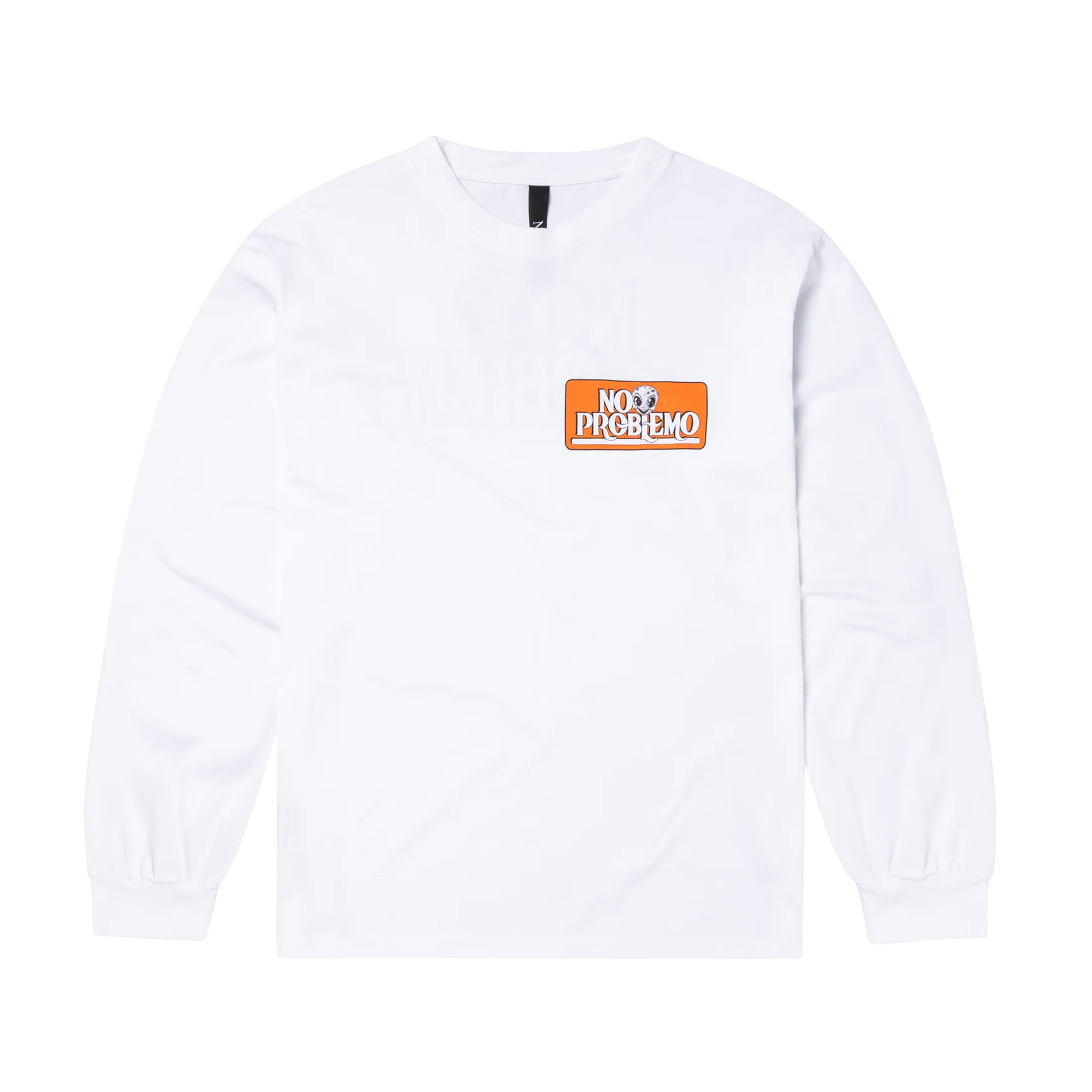 No Problemo Stickers Long Sleeve T-Shirt White