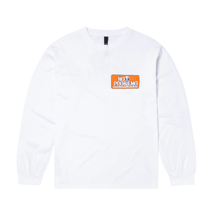 No Problemo Stickers Long Sleeve T-Shirt White