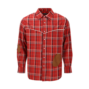 Andersson Bell Noah Patch Check Shirt Red ATB1238M