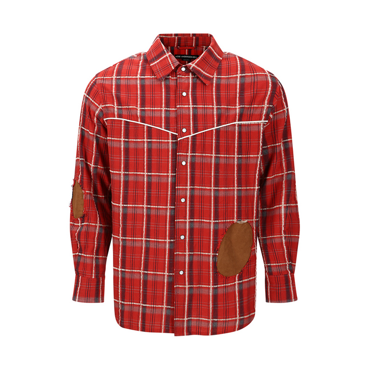 Andersson Bell Noah Patch Check Shirt Red ATB1238M