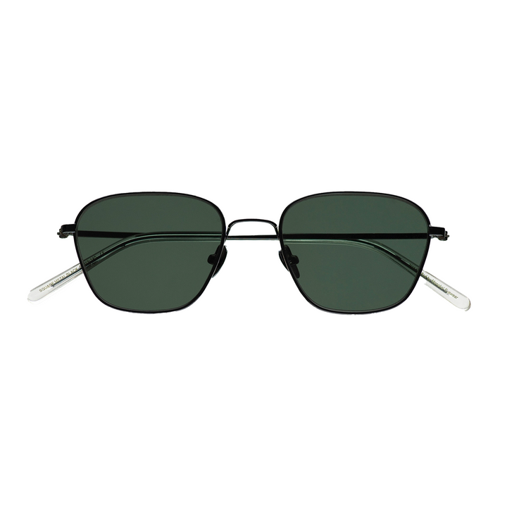 Monokel Eyewear | Otis Black | Green Solid Lens | MN-B8-BLK-GRE