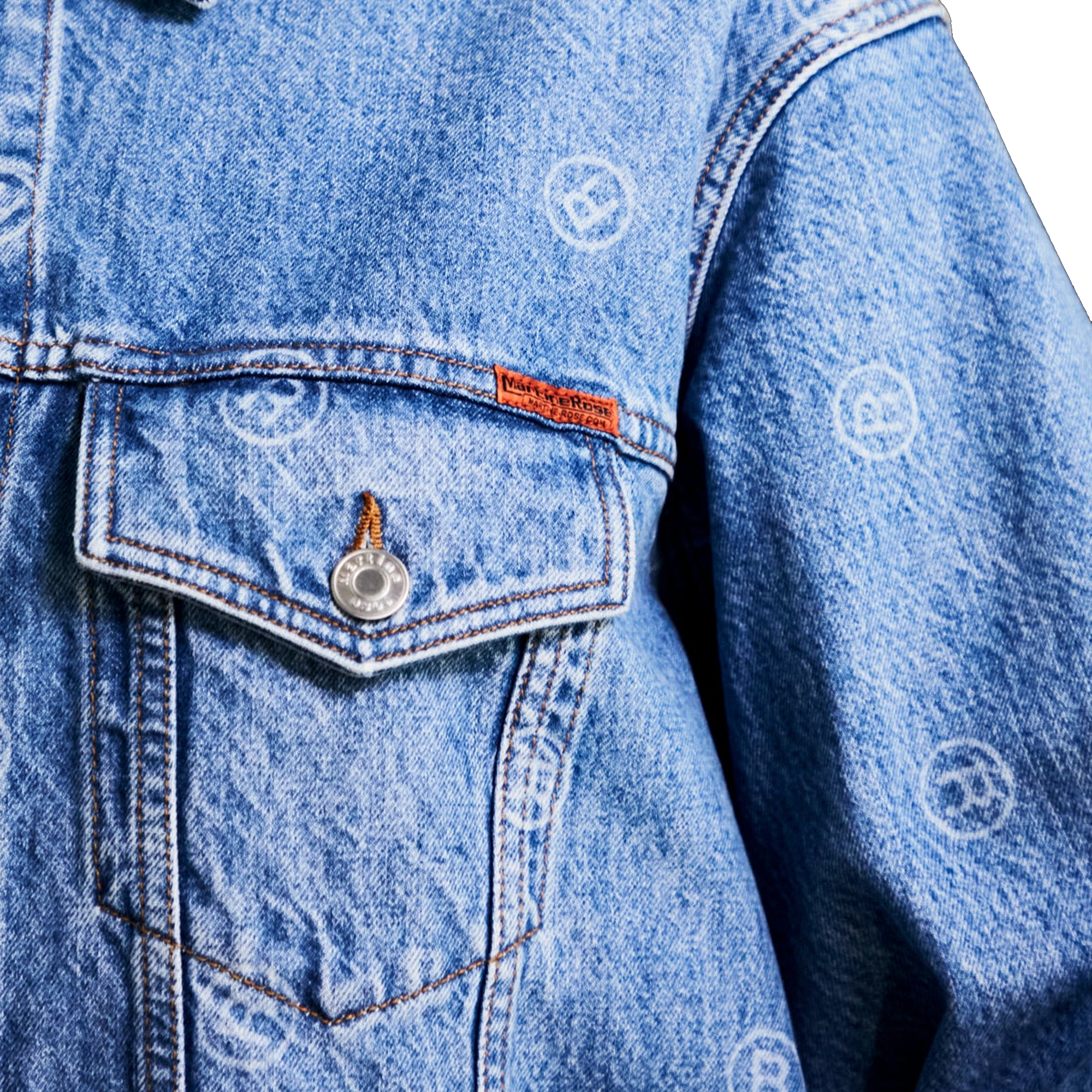 Martine Rose Oversized Denim Jacket R All Over Blue