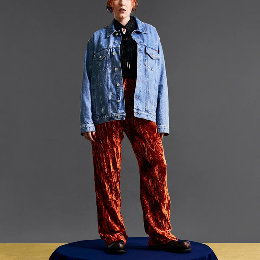 Martine Rose Oversized Denim Jacket R All Over Blue