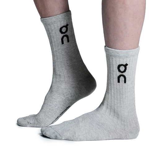 On Logo Sock High 3-Pack Heather Grey