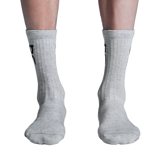 On Logo Sock High 3-Pack Heather Grey