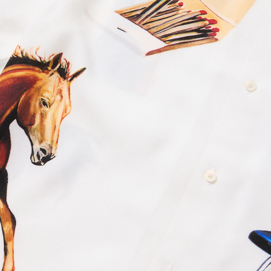 One Of These Days I Never Believed In Much, But I Believe In You Camp Shirt Ivory