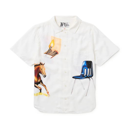 One Of These Days I Never Believed In Much, But I Believe In You Camp Shirt Ivory