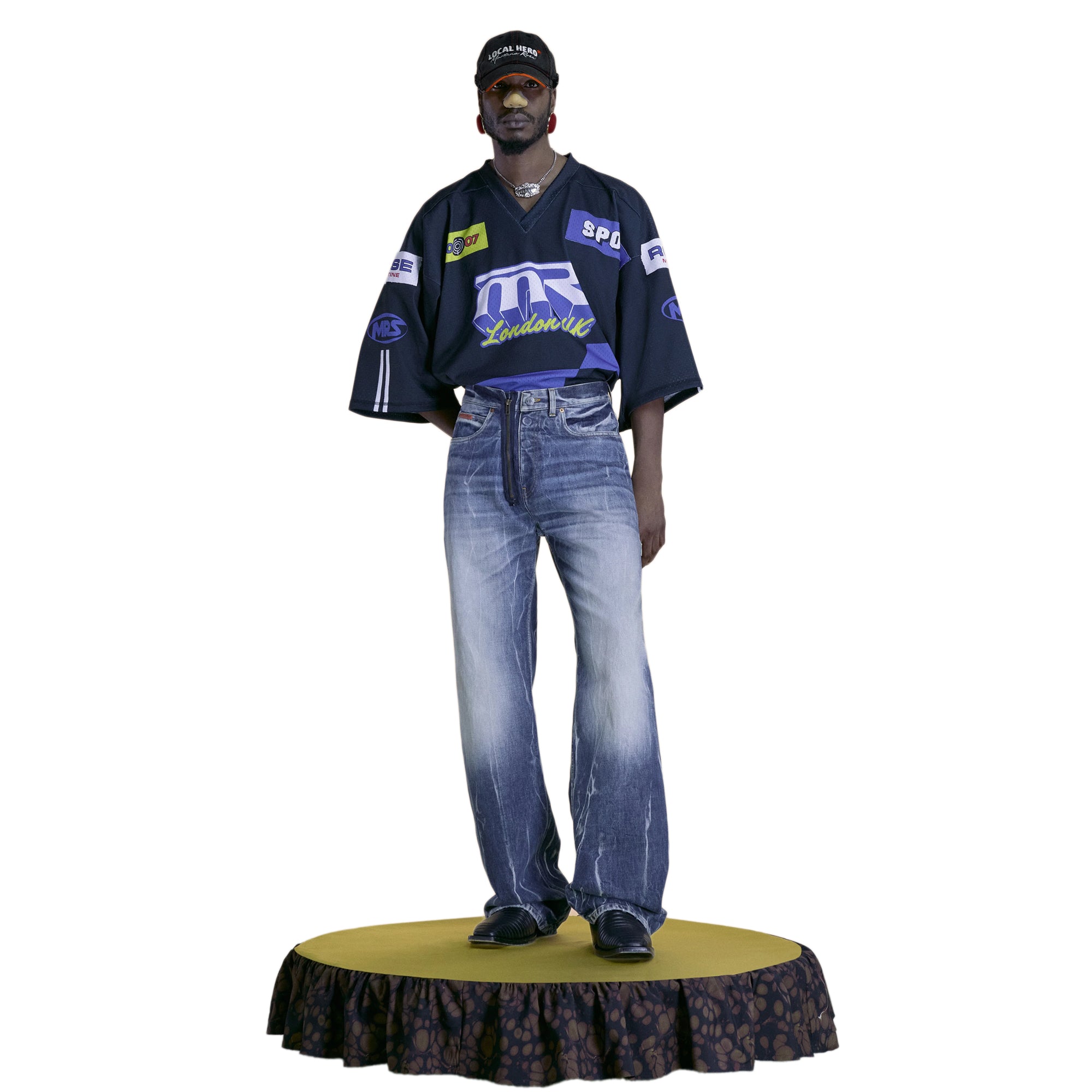 Martine Rose Oversized Football Top Black