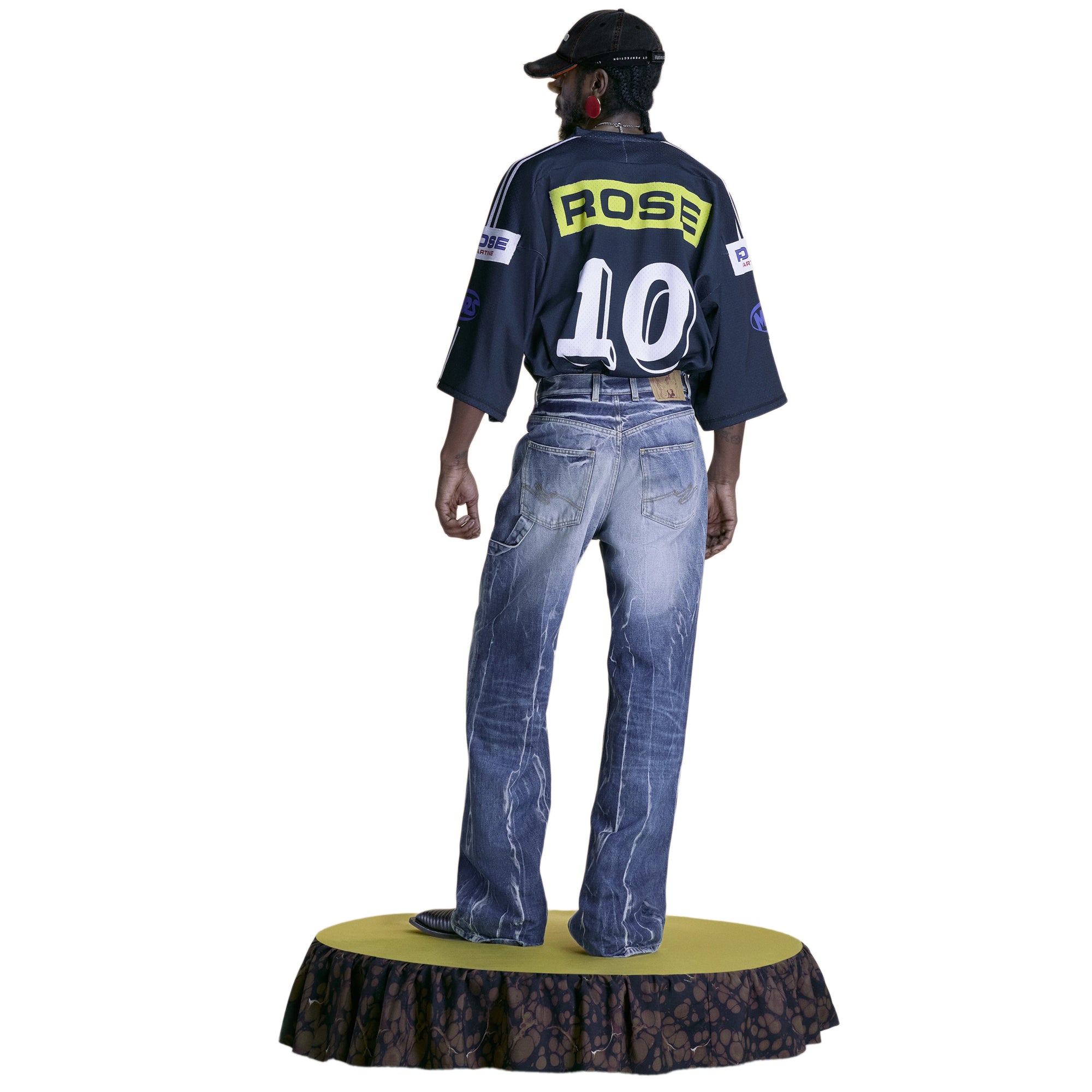 Martine Rose Oversized Football Top Black