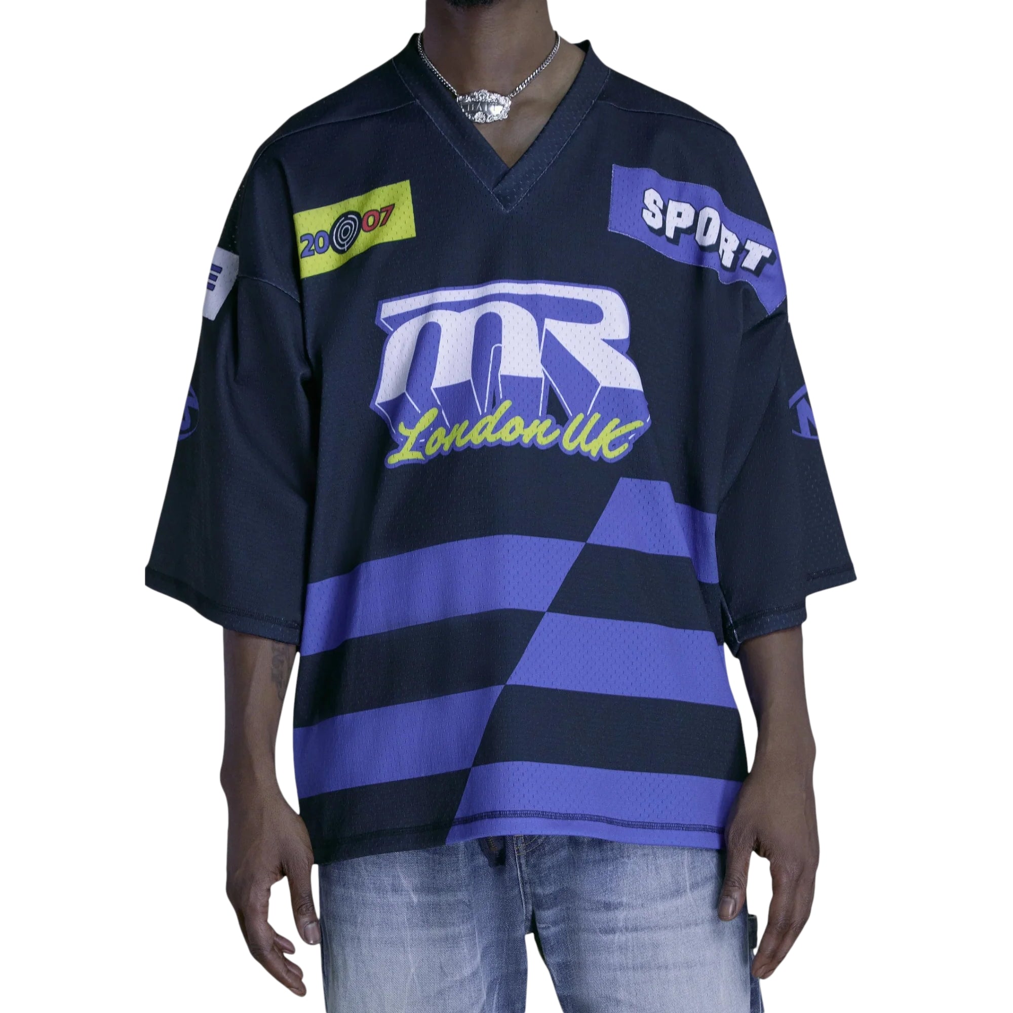 Martine Rose Oversized Football Top Black