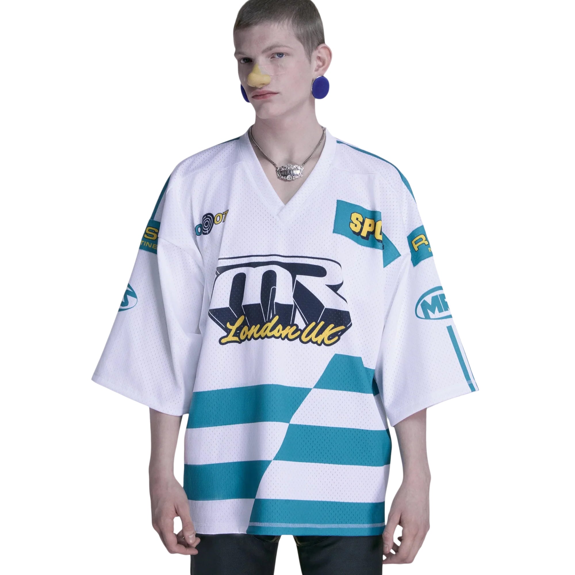 Martine Rose Oversized Football Top White