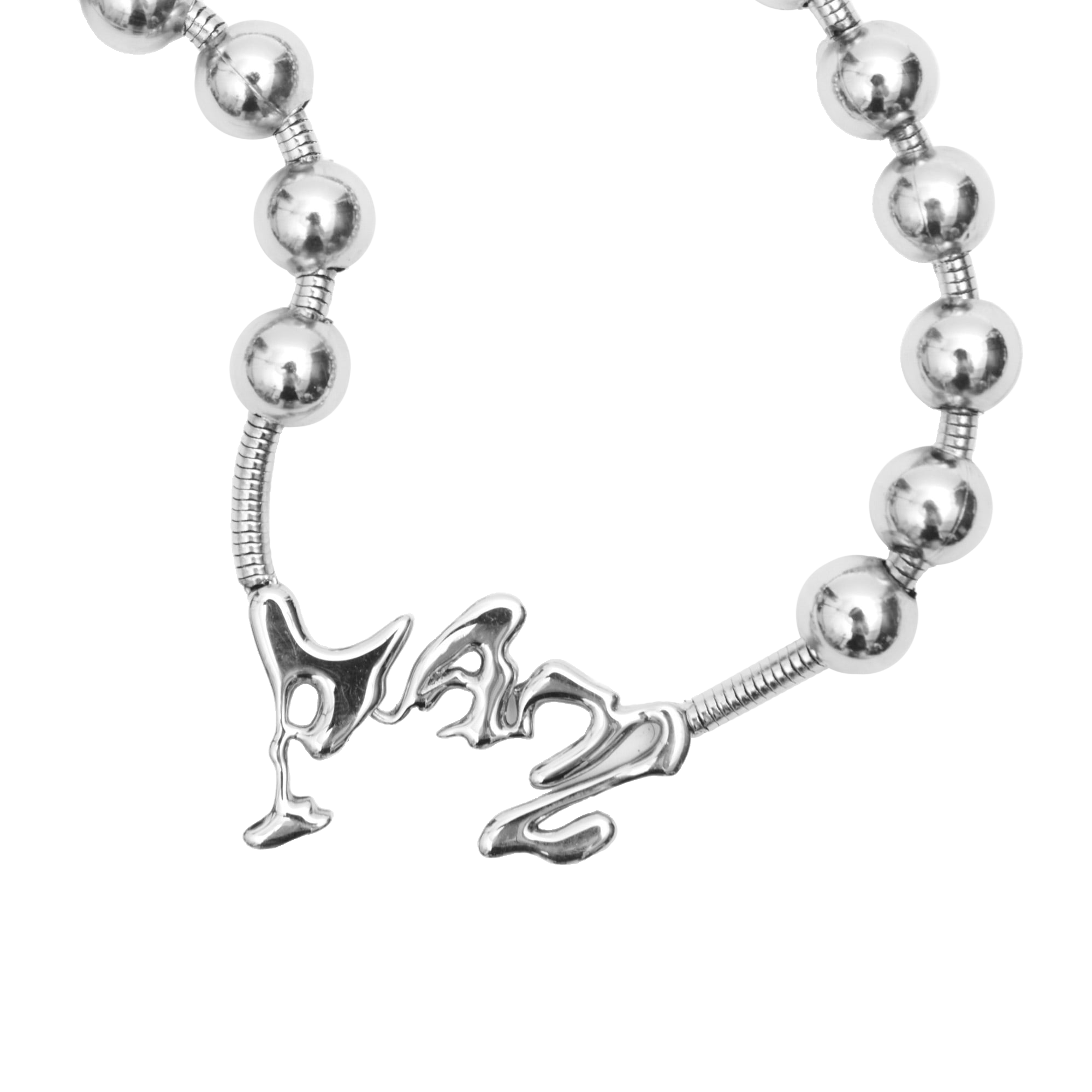 Perks And Mini Two Mil Celestial Orbs Ball And Chain Necklace Silver