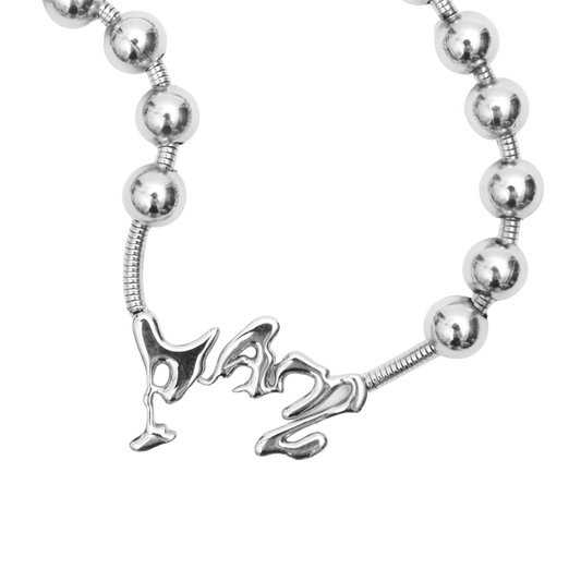 Perks And Mini Two Mil Celestial Orbs Ball And Chain Necklace Silver