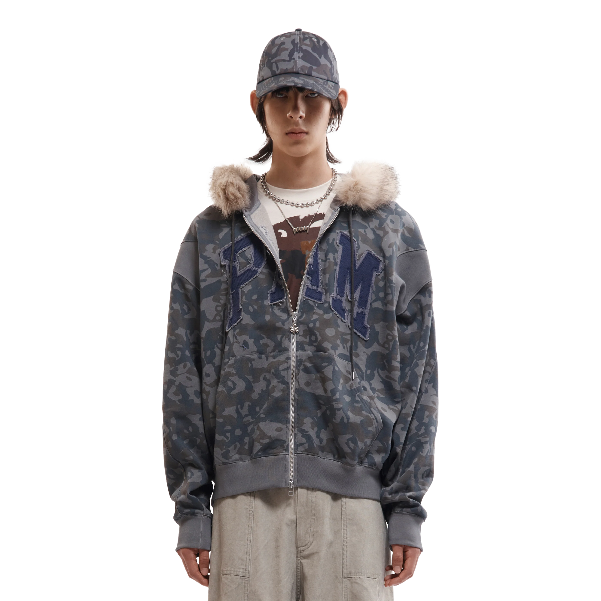 Perks And Mini ABC Fur Trim Hooded Zip Thru Sweat