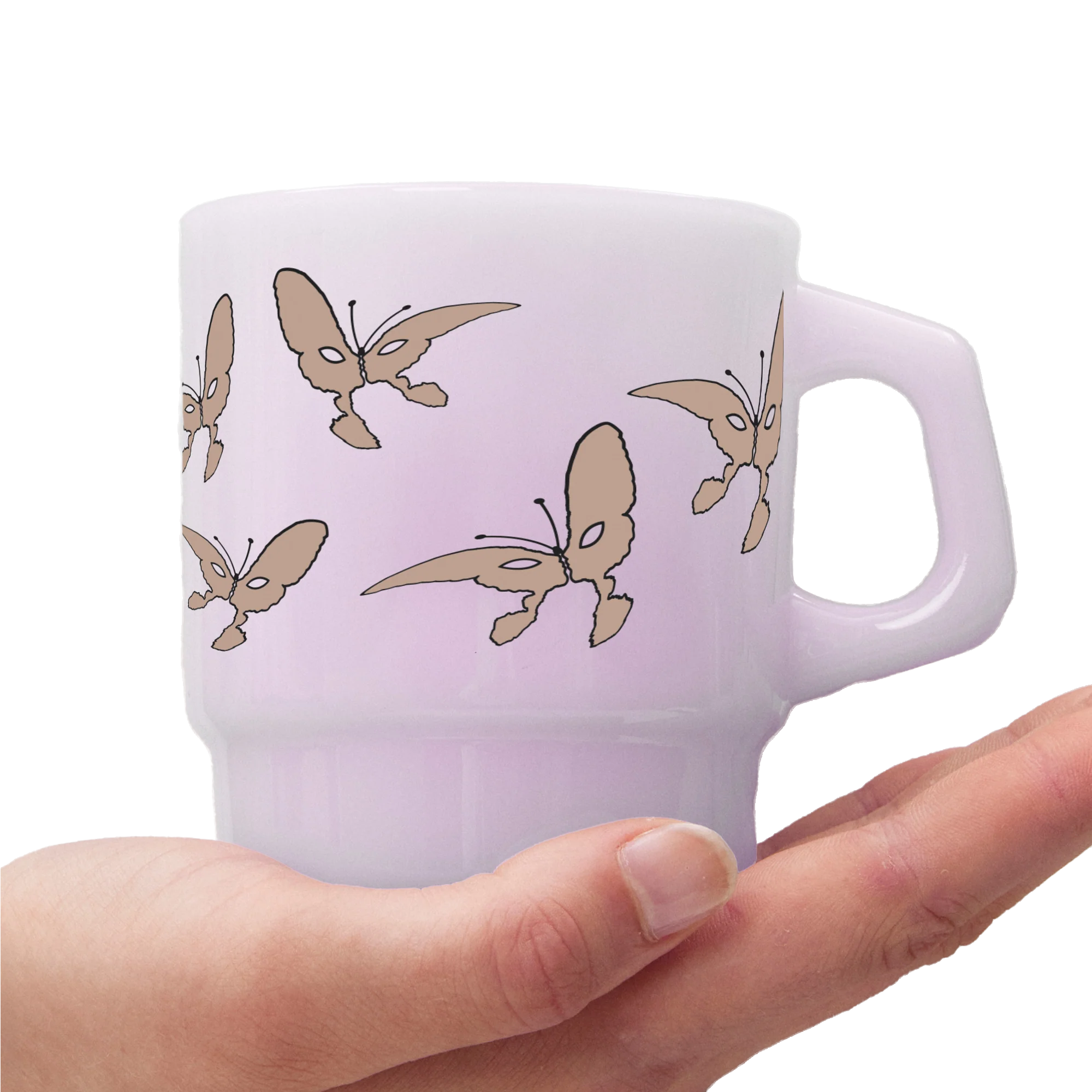 Perks And Mini Alien Butterfly Mug Pink