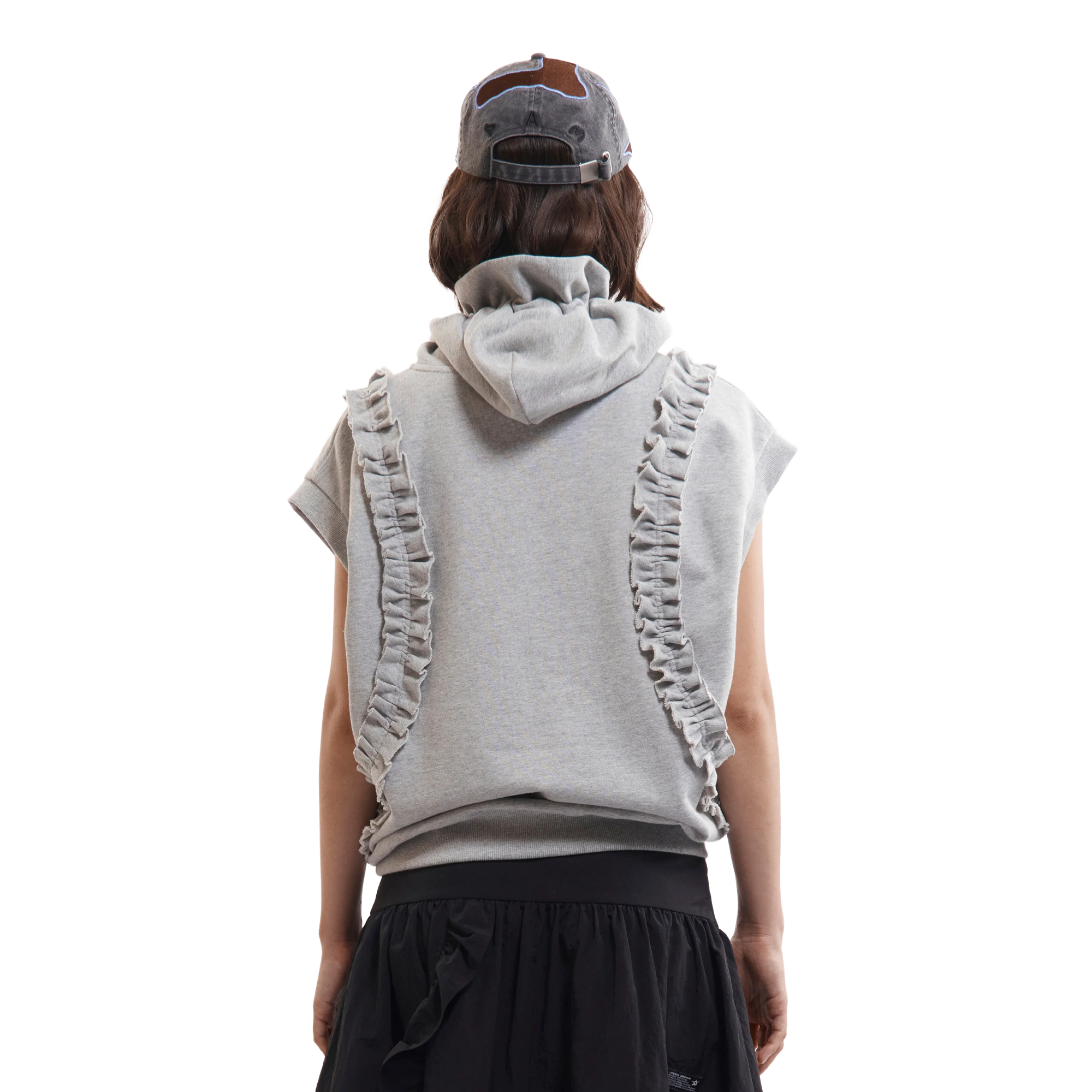 Perks And Mini Women's Artifex Hooded Pullover Vest Grey Marle