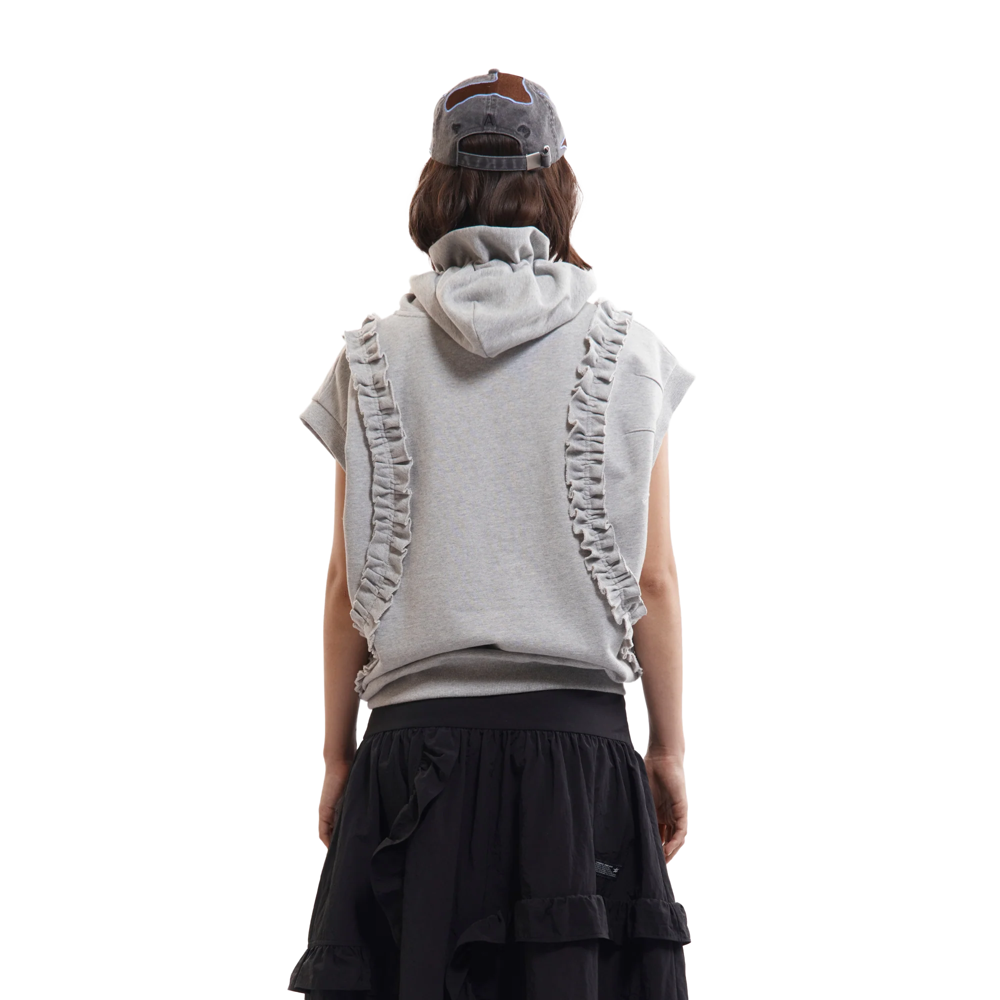 Perks And Mini Women's Artifex Hooded Pullover Vest Grey Marle