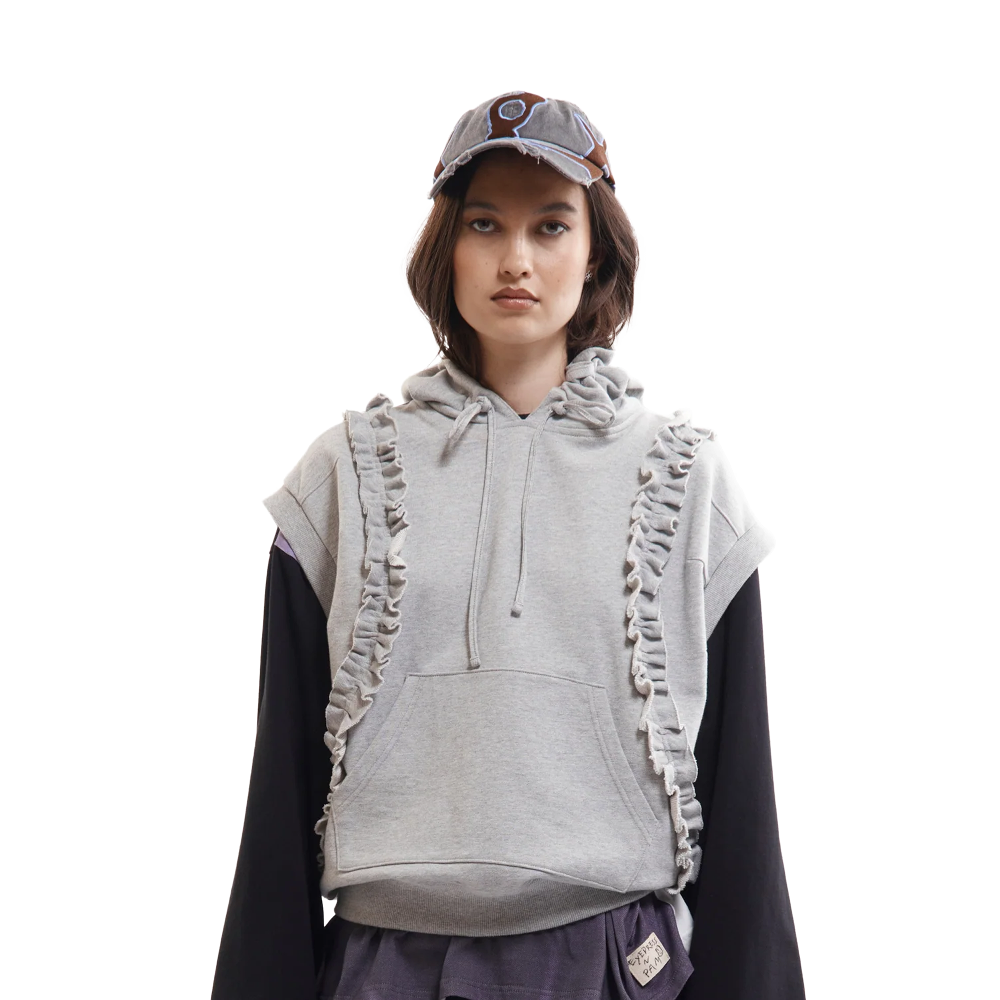 Perks And Mini Women's Artifex Hooded Pullover Vest Grey Marle