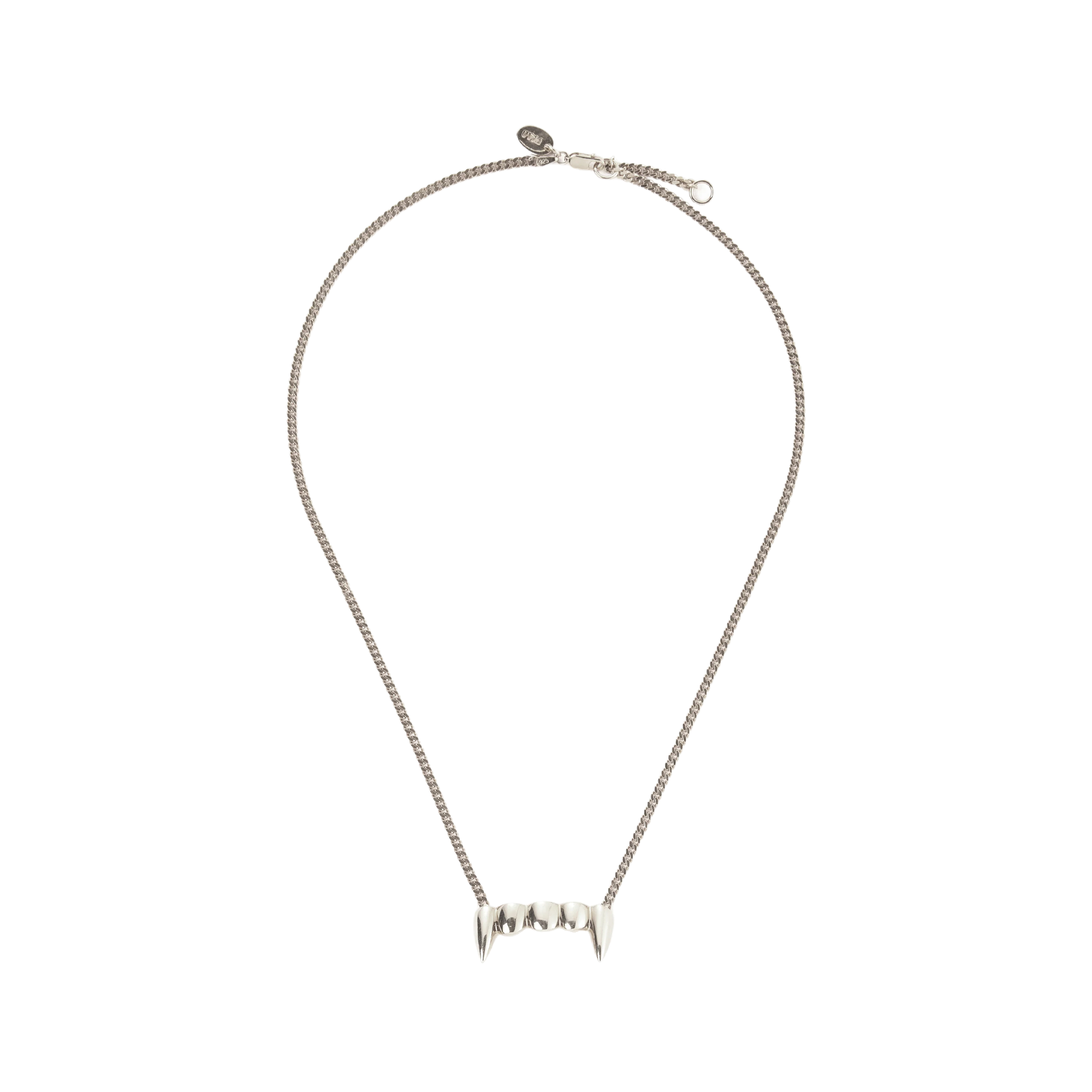 Perks And Mini Two Mil Fangz Necklace Silver