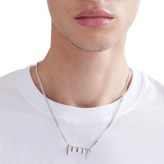 Perks And Mini Two Mil Fangz Necklace Silver