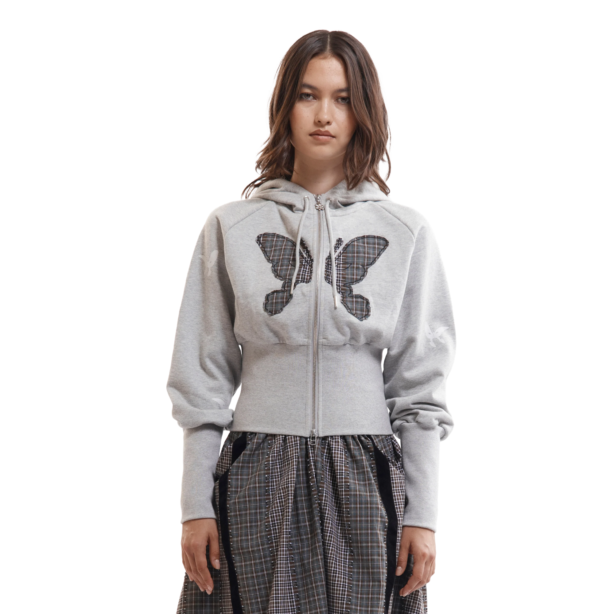 Perks And Mini Women's Flutter Board Zip Thru Grey Marle