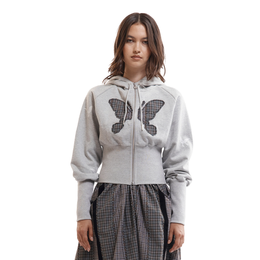 Perks And Mini Women's Flutter Board Zip Thru Grey Marle