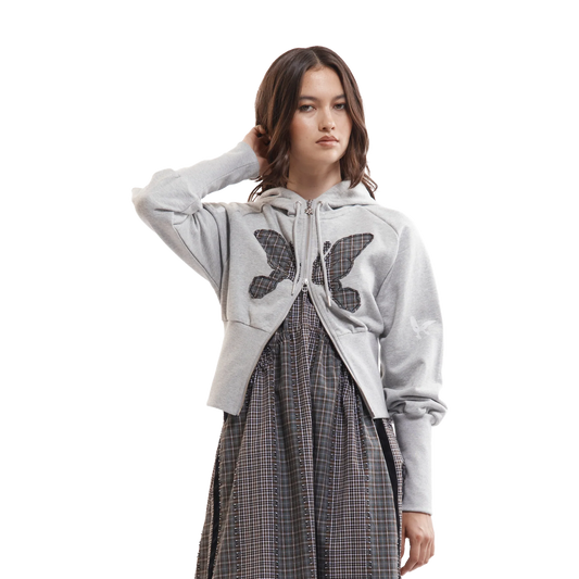 Perks And Mini Women's Flutter Board Zip Thru Grey Marle