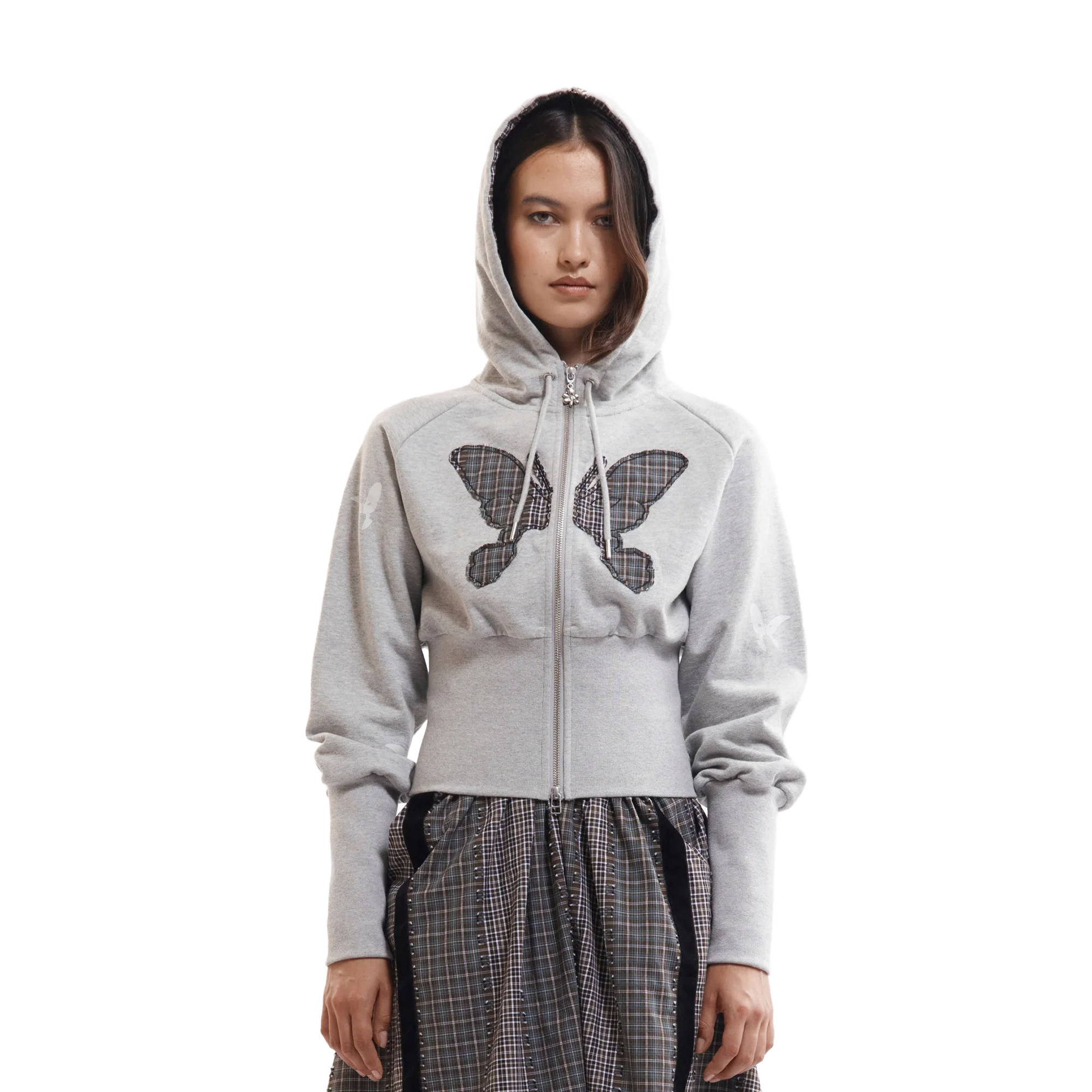 Perks And Mini Women's Flutter Board Zip Thru Grey Marle