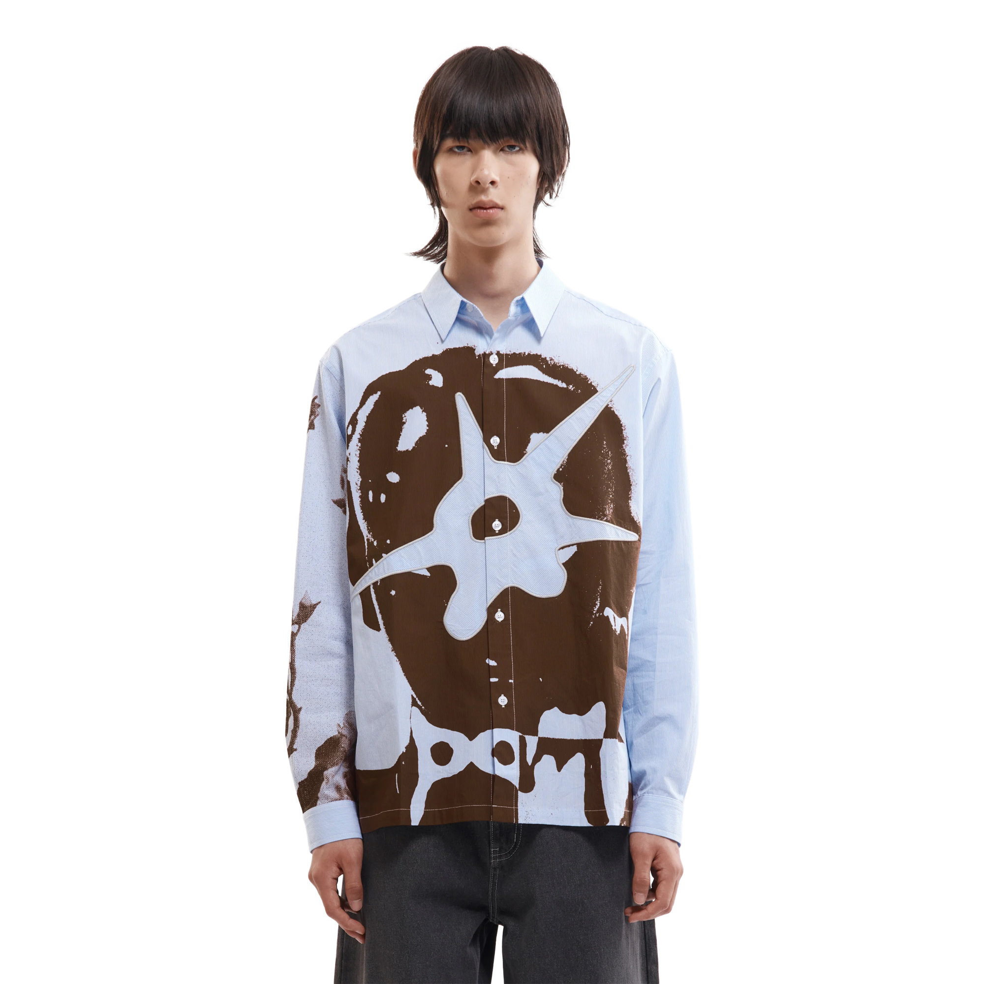 Perks And Mini Mechanism Long Sleeve Shirt Blue Stripe