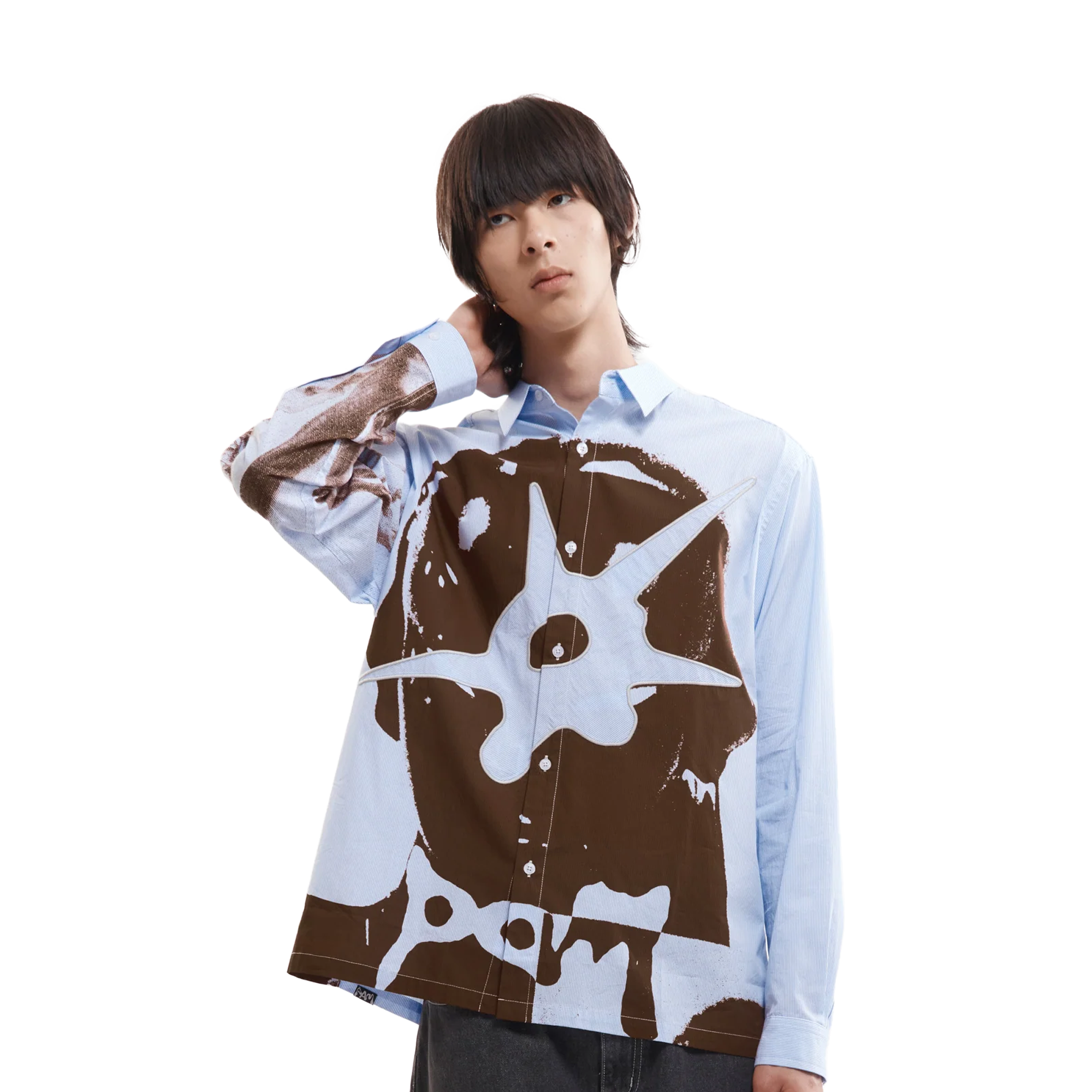 Perks And Mini Mechanism Long Sleeve Shirt Blue Stripe