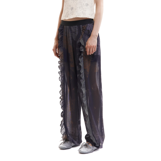 Perks And Mini Women's Murus Mesh Ruffle Trousers Shadows