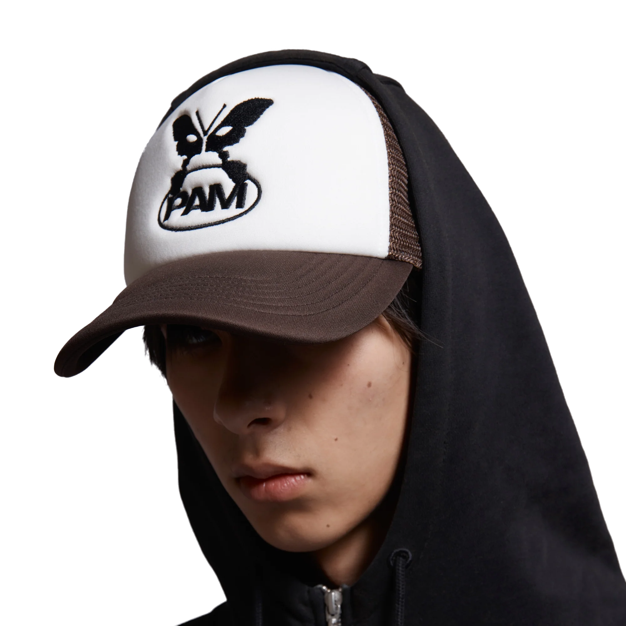 Perks And Mini Shape Shift Hooded Zip Thru Sweat Black Wash