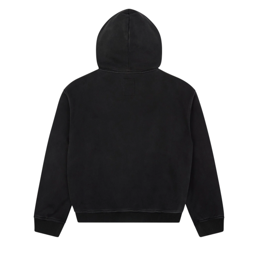 Kidsuper Patchwork Face Heavyweight Zip Up Hoodie Black