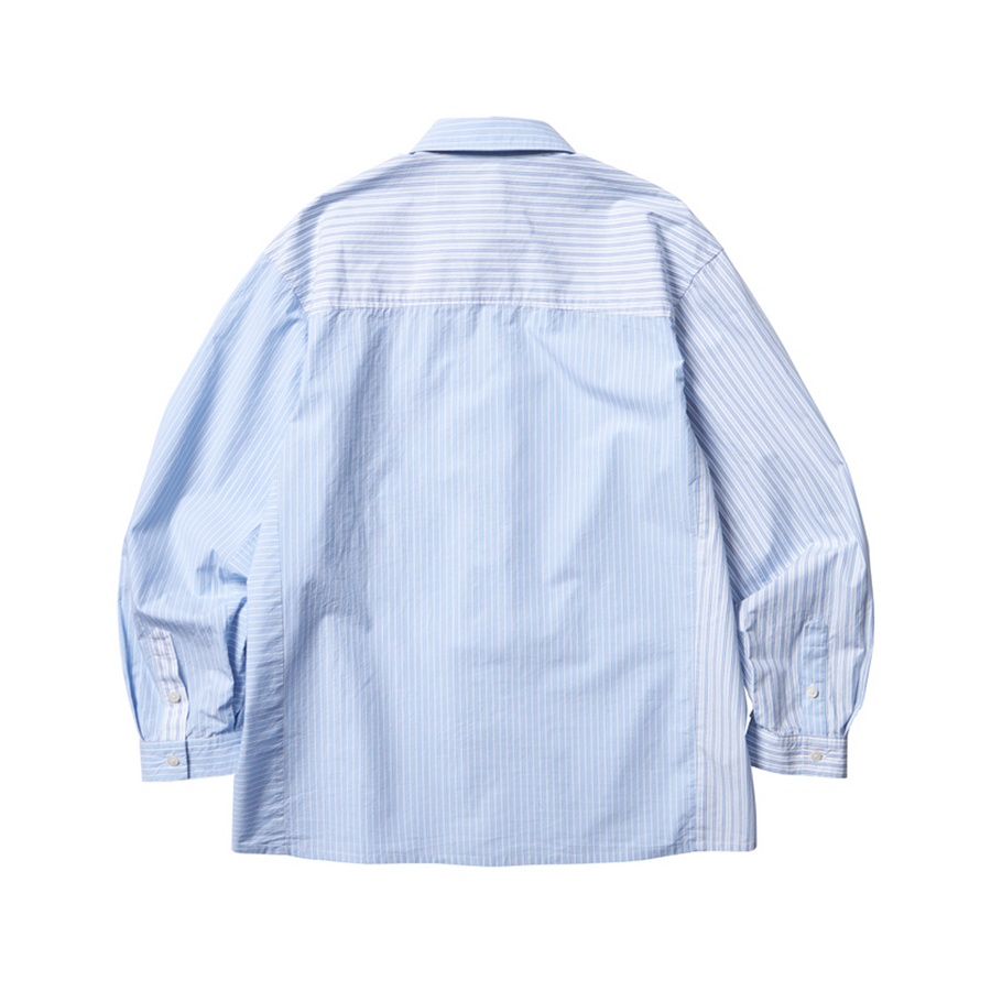 Liberaiders Patchwork Stripe Shirt White