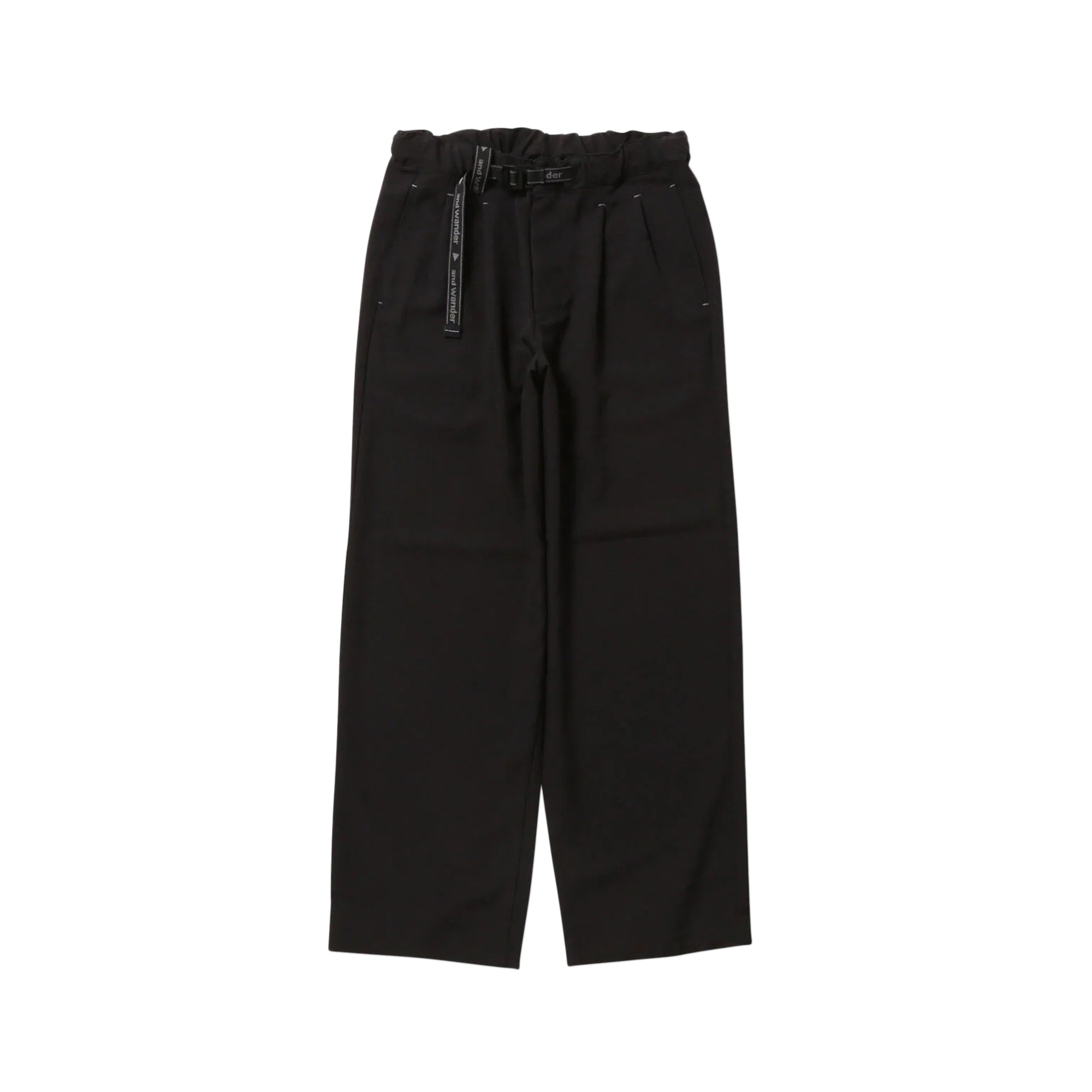 and wander PE Melange Twill Pants Black