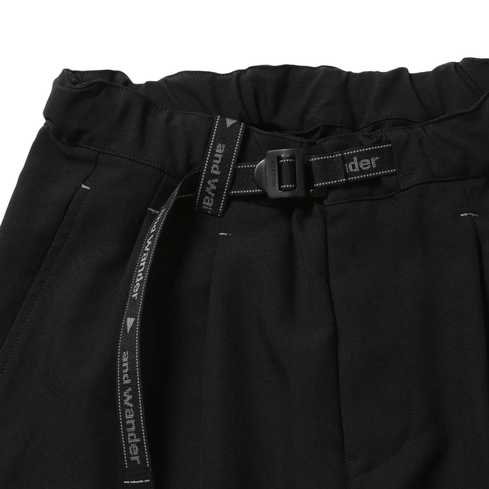 and wander PE Melange Twill Pants Black
