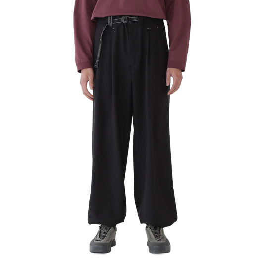 and wander PE Melange Twill Pants Black