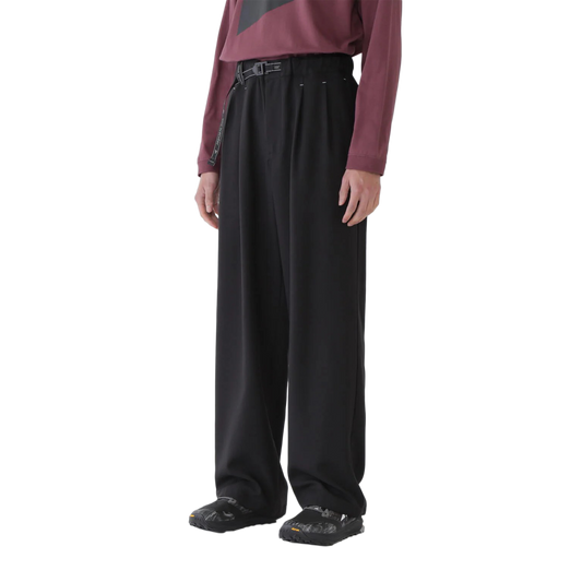 and wander PE Melange Twill Pants Black