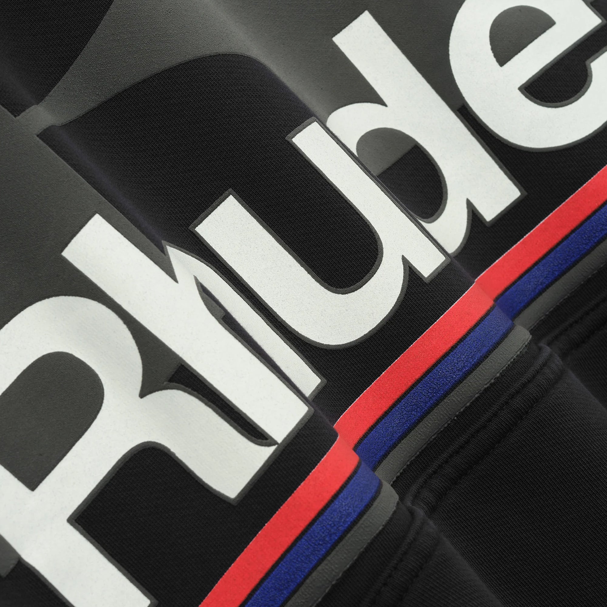 R H U D E Petrol Patch Hoodie Vtg Black