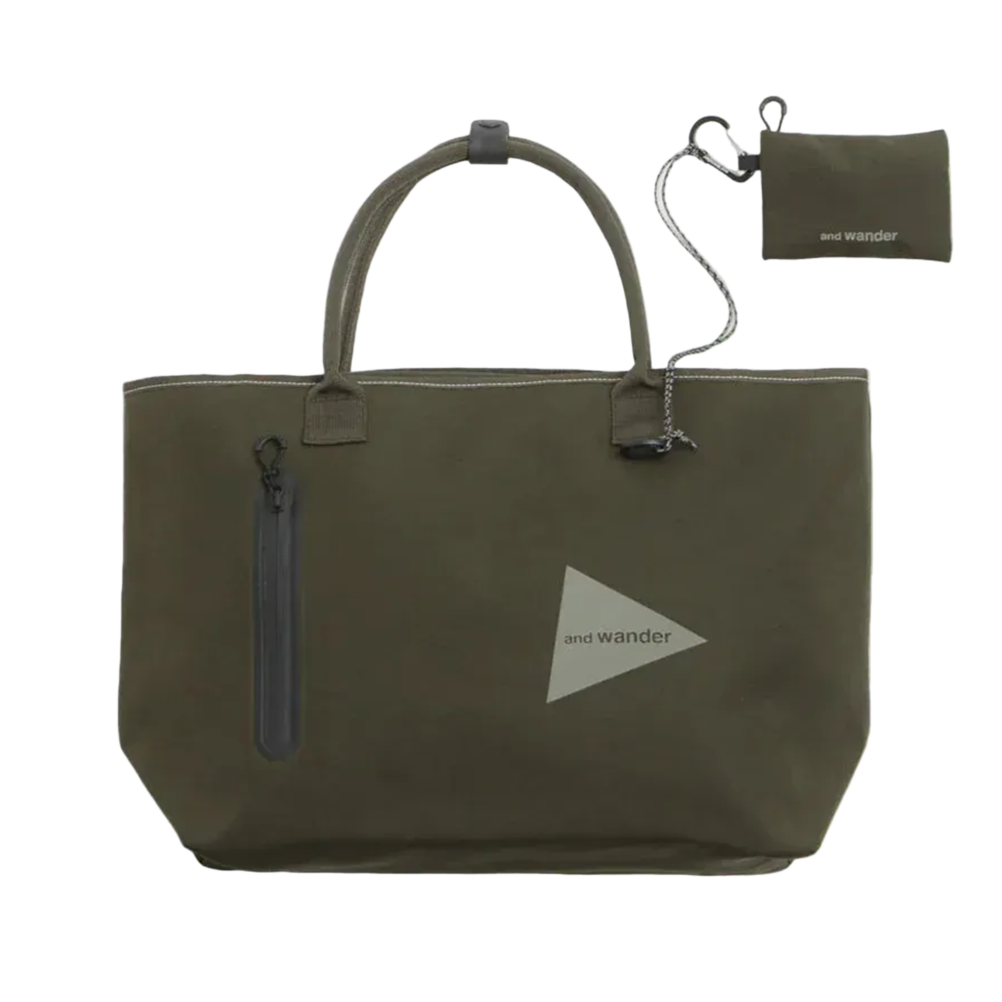 and wander PE/CO Tote Bag D.Khaki