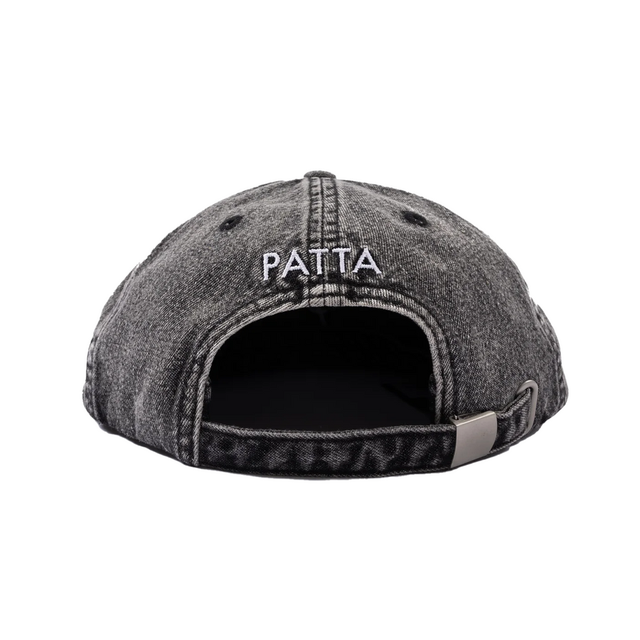 Patta Acid Wash Sports Cap Black Denim